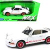 Porsche 911 Carrera RS 2.7 White with Red Stripes “NEX Models” 1/24 Diecast Model Car by Welly