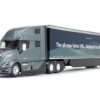 Volvo VNL 860 High-Roof Sleeper and 53′ Trailer with Skirts Coastal Mist Gray Metallic 1/50 Diecast Model by First Gear